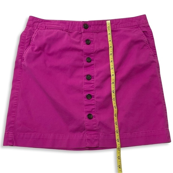 GAP Y2K Skirt Womens 4 Pink Mini Button Up Preppy Retro Pockets Stretch 32x17 - Picture 6 of 8